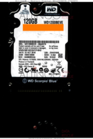 Western Digital Scorpio Blue WD1200BEVE-00A0HT0 WD1200BEVE-00A0HT0 22 OCT 2010 Thailand  PATA front side