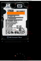 Western Digital Scorpio Blue WD1200BEVT WD1200BEVT-22ZCT0 01 NOV 2008 Thailand  SATA front side