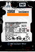 Western Digital Scorpio Blue WD2500BEVE WD2500BEVE-00A0HT0 09 MAR 2011 THAILAND  PATA front side