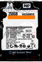 Western Digital Scorpio Blue WD2500BEVE WD2500BEVE-00A0HT0 09 MAR 2011 THAILAND  PATA front side