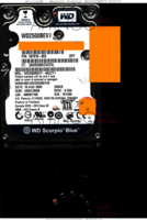 Western Digital Scorpio Blue WD2500BEVT-60ZCT1 WD2500BEVT-60ZCT1 16 AUG 2009 Thailand  SATA front side