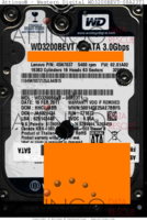 Western Digital Scorpio Blue WD3200BEVT-08A23T1 WD3200BEVT-08A23T1 16 FEB 2011 thailand  SATA front side
