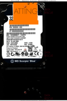 Western Digital Scorpio Blue WD3200BEVT-11A03T0 WD3200BEVT-11A03T0 19 JUN 2009 Thailand  SATA front side