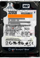 Western Digital Scorpio Blue WD3200BEVT-22A23T0 WD3200BEVT-22A23T0 19 MAY 2010   SATA front side