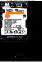 Western Digital Scorpio Blue WD5000BEVT-00A0RT0 WD5000BEVT-00A0RT0 31 AUG 2009 Thailand  SATA front side