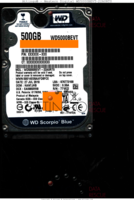 Western Digital Scorpio Blue WD5000BEVT-22A0RT0 WD5000BEVT-22A0RT0 27 JUL 2010 Malaysia  SATA front side