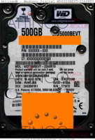 Western Digital Scorpio Blue WD5000BEVT-22A0RT0 XXXXXX-XXX    SATA front side