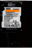 Western Digital Scorpio Blue WD5000BEVT-22ZAT0 WD5000BEVT-22ZAT0 17 JAN 2009 Thailand  SATA front side