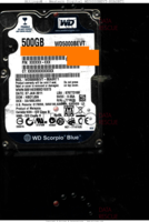 Western Digital Scorpio Blue WD5000BEVT-80A0RT1 WD5000BEVT-80A0RT1 07 JAN 2011 Malaysia  SATA front side