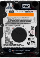 Western Digital Scorpio Blue WD5000LPVT WD5000LPVT-00G33T0 11 MAY 2012 MALAYSIA  SATA front side