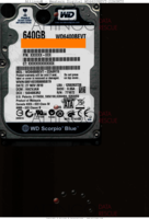 Western Digital Scorpio Blue WD6400BEVT-22A0RT0 XXXXXX-XXX 27 NOV 2010 Malaysia  SATA front side