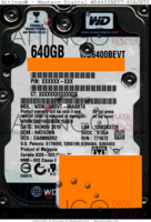 Western Digital Scorpio Blue WD6400BEVT-80A0RT0 XXXXXX-XXX 04 NOV 2010 Malaysia  SATA front side