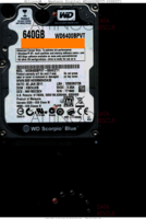 Western Digital Scorpio Blue WD6400BPVT-00HXZT1 WD6400BPVT-00HXZT1 22 JAN 2011 MALAYSIA  SATA front side