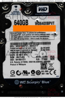 Western Digital Scorpio Blue WD6400BPVT-80HXZT WD6400BPVT-80HXZT1 25 MAY 2011   SATA front side