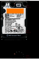 Western Digital Scorpio Blue WD800BEVT WD800BEVT-75ZCT2 03 OCT 2008 Thailand T2 SATA front side