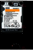 Western Digital Scorpio Blue WD800BEVT-22ZCT0 WD800BEVT-22ZCT0 12 SEP 2009 Thailand  SATA front side