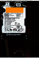 Western Digital Scorpio Blue WD800BEVT-75ZCT2 WD800BEVT-75ZCT2 13 APR 2009 Thailand  SATA front side