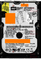 Western Digital Scorpio WD1200BEVS WD1200BEVS-07LAT0 07 SEP 2006 Thailand  SATA front side