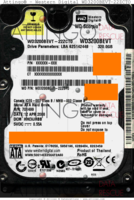Western Digital Scorpio WD3200BEVT-22ZCTO WD3200BEVT-22ZCT0 12 APR 2008   SATA front side