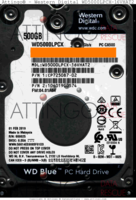 Western Digital WD Blue PC Hard Drive WD5000LPCX-16VHAT2 CP725087-02 01 FEB 2019   SATA front side