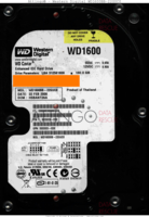 Western Digital WD Caviar WD1600BB-22GUC0 XXXXXX-XXX 22 FEB 2006 Thailand  PATA front side