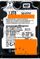 Western Digital WD Scorpio Blue WD10TPVT-00HT5T0 WD10TPVT-00HT5T0 16 FEB 2011 Thailand  SATA front side