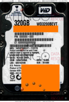 Western Digital WD Scorpio Blue WD3200BEVT-11ZCT0 XXXXXX-XXX 16 AUG 2009 Thailand  SATA front side