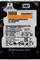 Western Digital WD Scorpio Blue WD5000BEVT-26A0RT0 G8BC00000500 04 DEC 2010 Malaysia  SATA front side