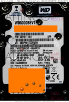 Western Digital WD Scorpio Blue WD5000BEVT-60A0RT0 591191-001 11 SEP 2010 Malaysia  SATA front side