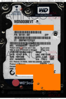 Western Digital WD Scorpio Blue WD5000BEVT-60A0RT0 591191-001 12 SEP 2010 Malaysia  SATA front side