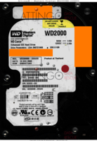 Western Digital WD2000 WD2000BB-22GUC0 XXXXXX-XXX 13 DEC 2005 Thailand  PATA front side